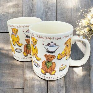 Paul Cardew Classic Range Porcelain Ted Tea Teddy Bear Picnic Coffee Mug Cup Set
